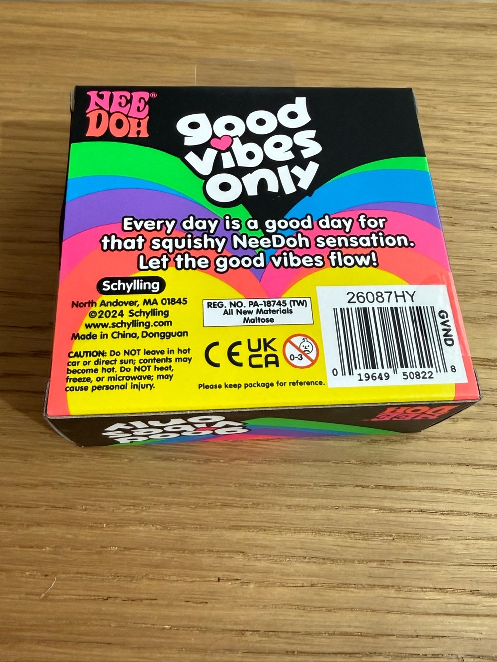 💓Schylling NeeDoh: Good Vibes Only Pink Heart 💓’Squeeze The Day’ - Picture 5 of 9